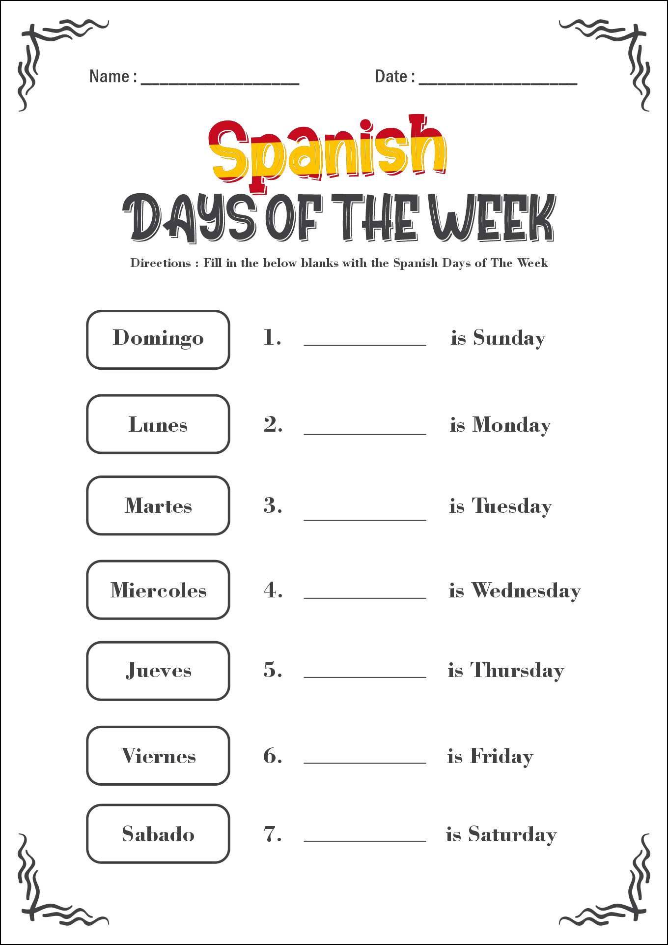 11 Free Printable Spanish Worksheets Months Spanish Words For Kids Spanish Worksheets Spanish Words For Beginners 11 Free Printable Spanish Worksheets Months Spanish Words For Kids Spanish Worksheets Spanish Words For Beginners