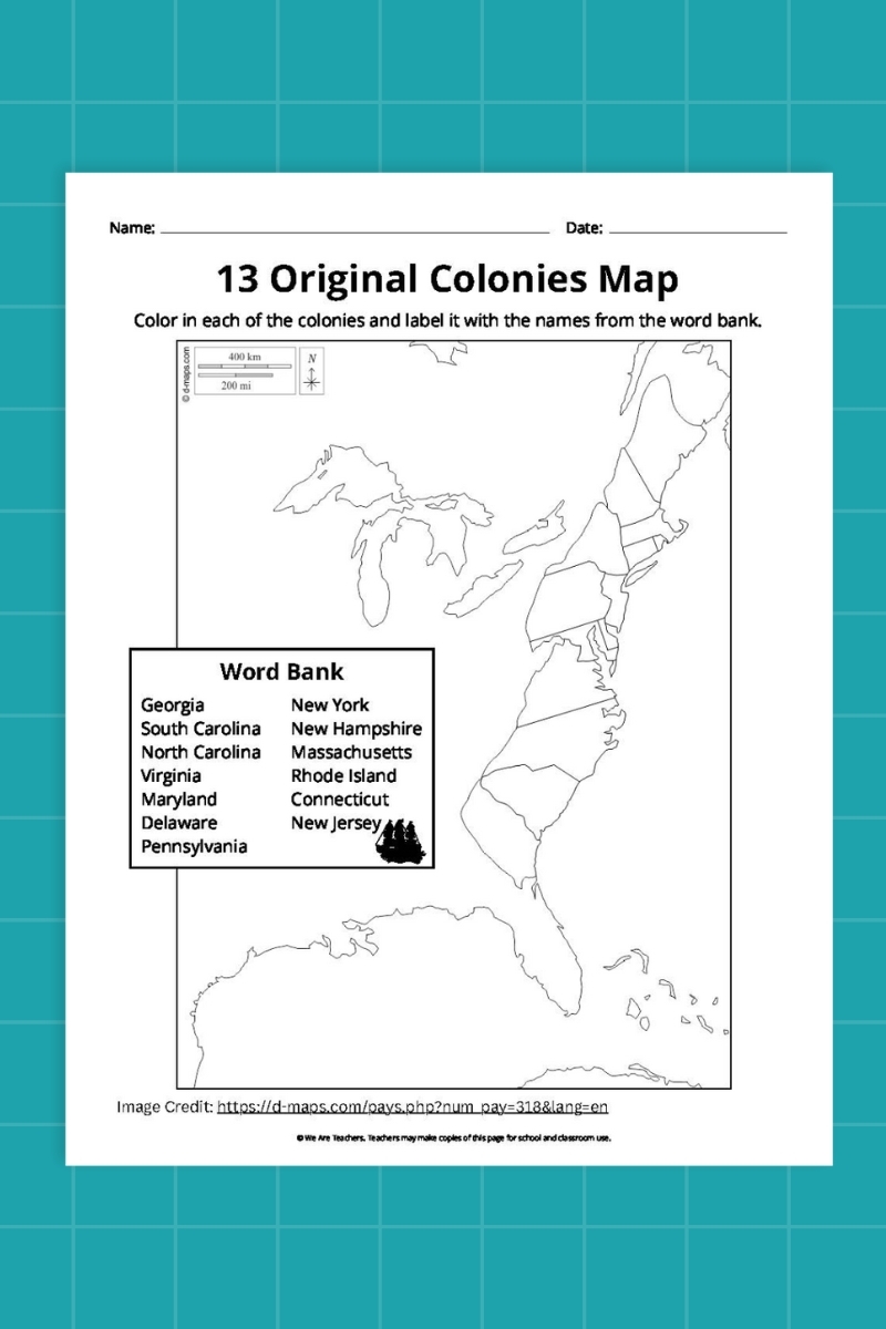 13 Original Colonies Map Bundle Free Printable Worksheets 13 Colonies Map Quiz 13 Colonies Map Worksheet Blank 13 Colonies Map 13 Colonies Test Homeschool History Thirteen Classful