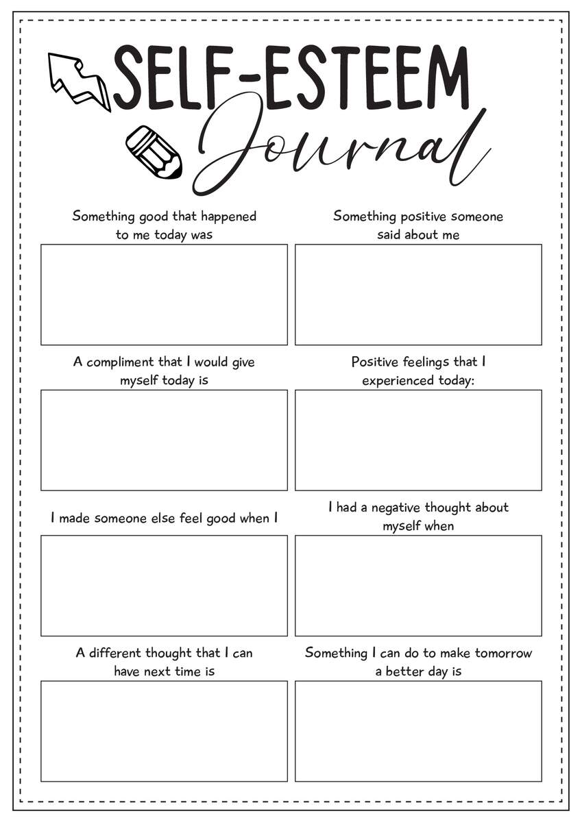 13 Self Esteem Worksheets For Students Free PDF At Worksheeto Worksheets Library 16 Self Esteem Worksheets Printable Free Free PDF At Worksheeto