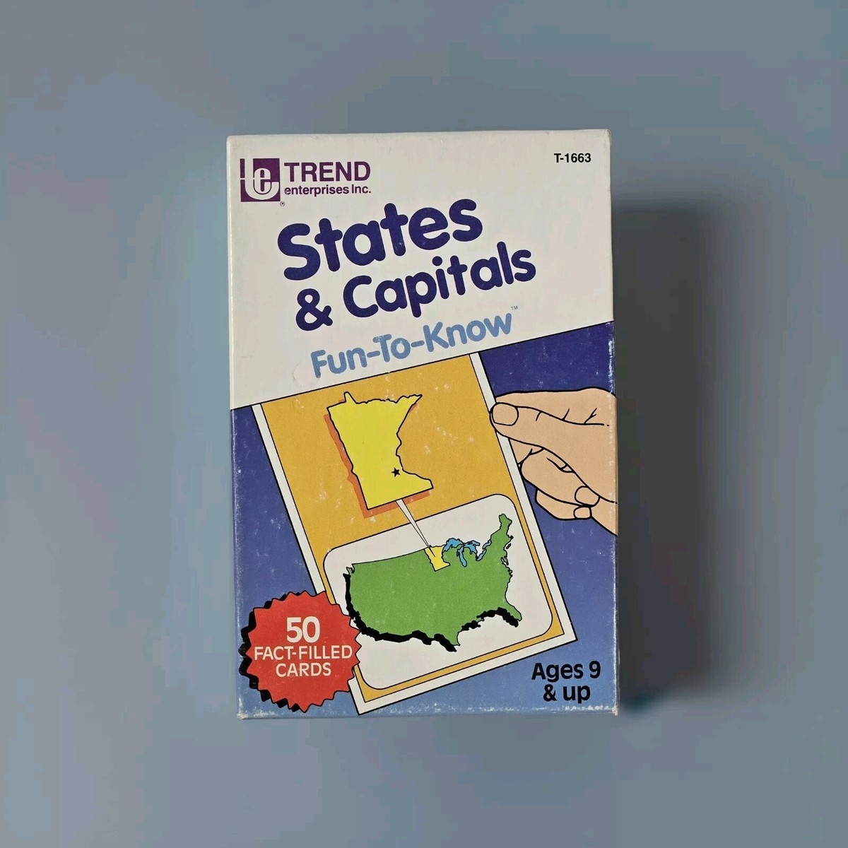 1987 Trend States Capitals Learning Flash Cards 50 States Fun To Know School EBay