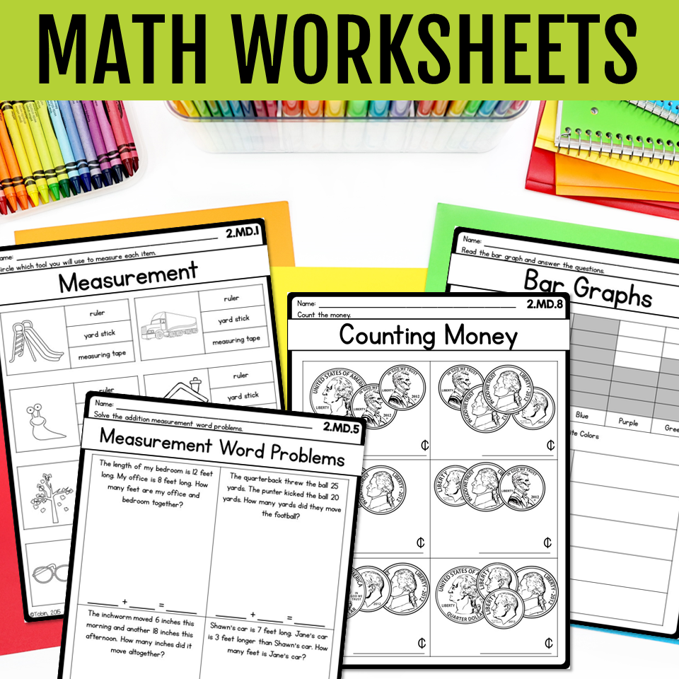 2nd Grade Measurement And Data Math Worksheets