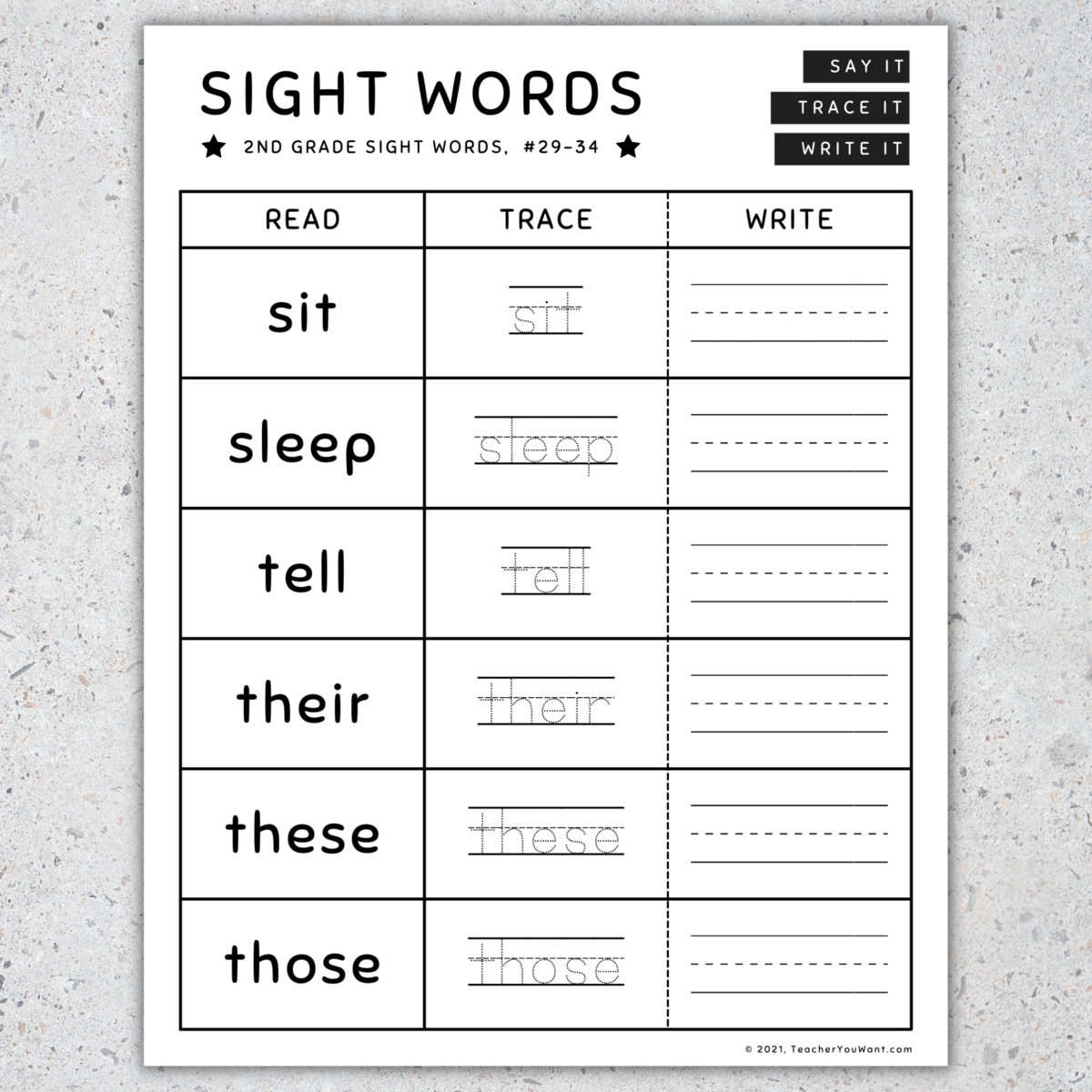 2nd Grade Sight Words Read Trace Write Worksheets Activities SET 4 Made By Teachers 2nd Grade Sight Words Read Trace Write Worksheets Activities SET 4 Made By Teachers