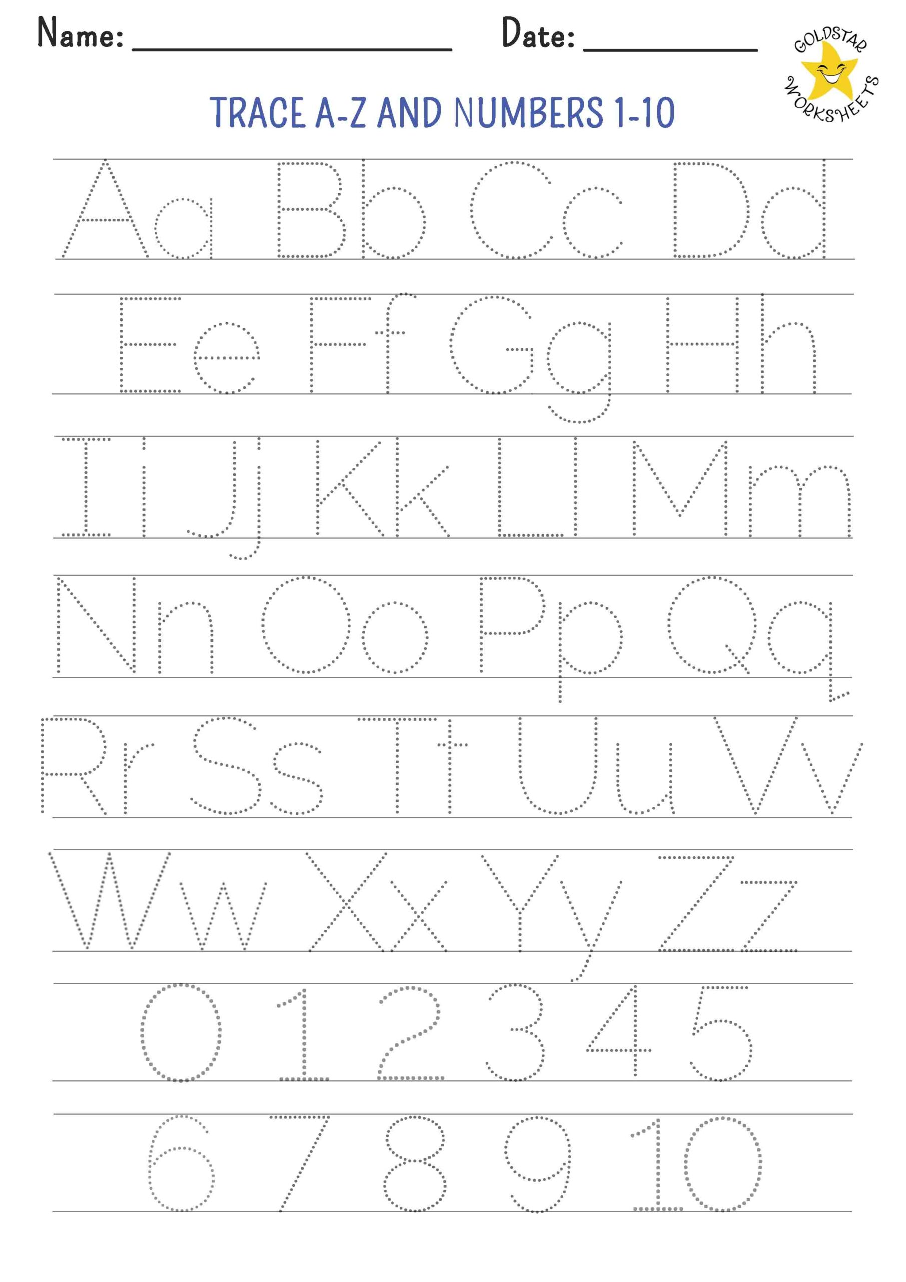 26 Alphabet Beginning Sounds Letter Tracing Worksheets
