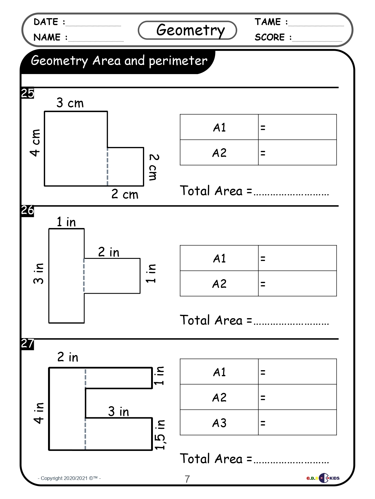 5th Grade Geometry Worksheets