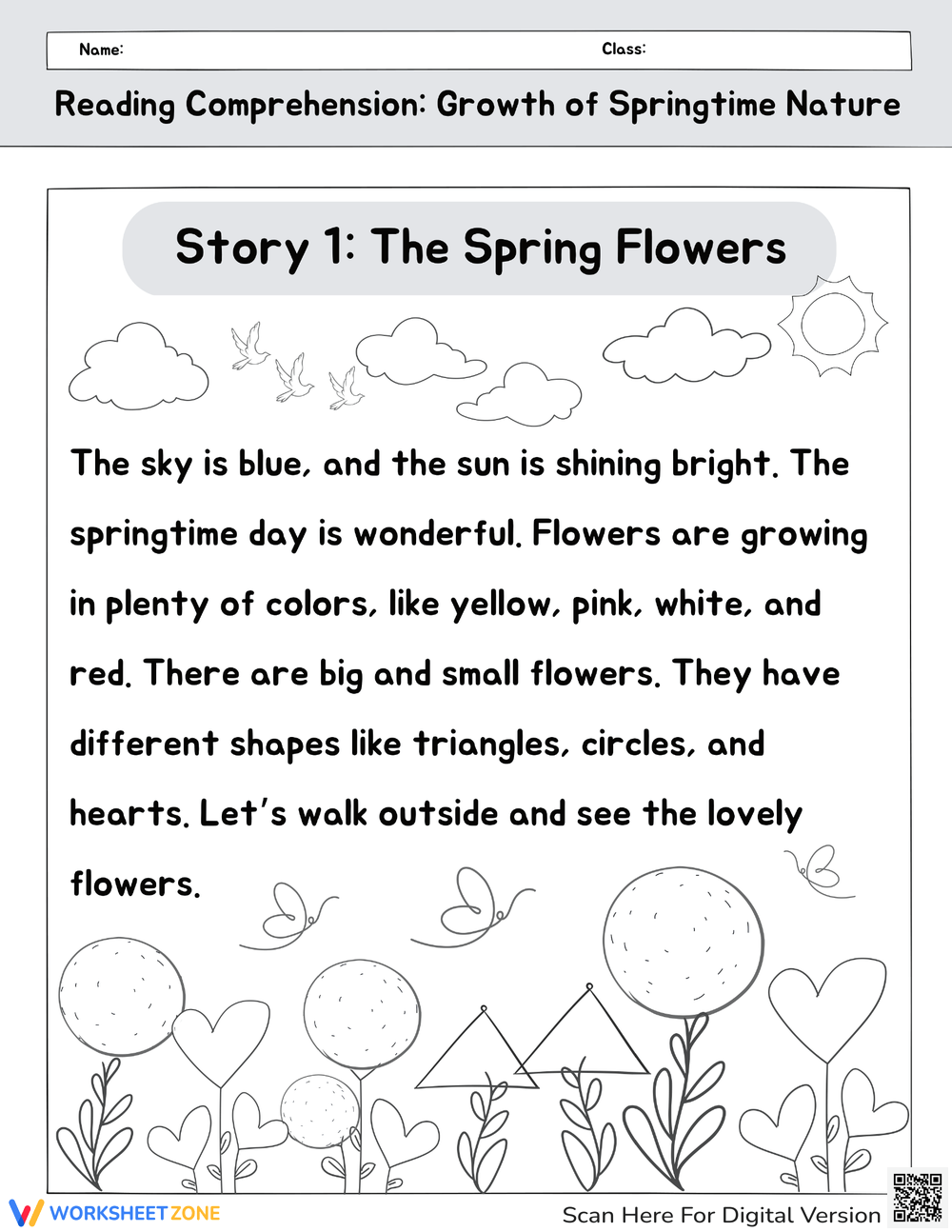 Page 2 Free Printable 3rd Grade Reading Worksheet Templates Canva