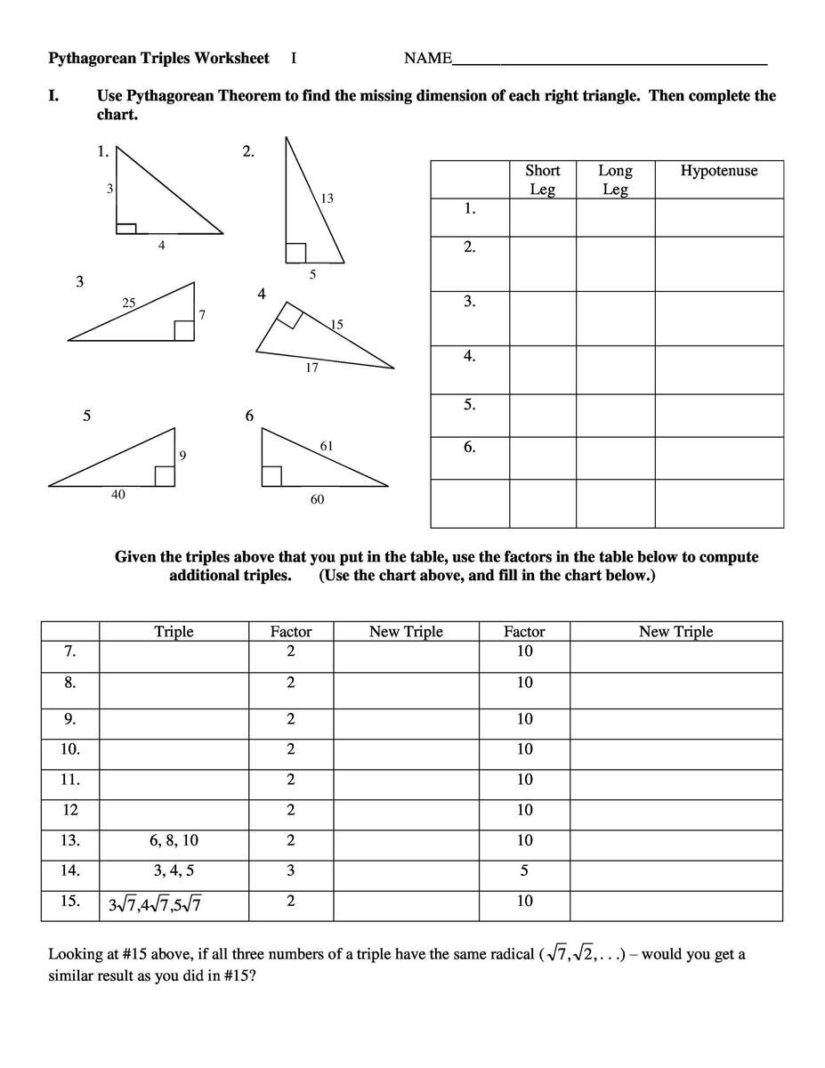 48 Pythagorean Theorem Worksheet With Answers Word PDF