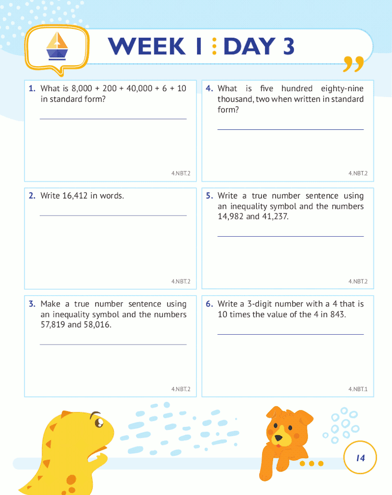 4th Grade Common Core Math Daily Practice Workbook Part II Free Response ArgoPrep 4th Grade Common Core Math Daily Practice Workbook Part II Free Response ArgoPrep