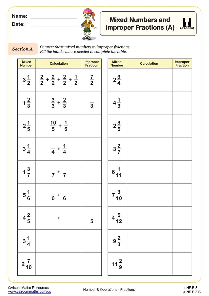 4th Grade Fractions Worksheets PDF Printable Worksheets Cazoom Math 4th Grade Fractions Worksheets PDF Printable Worksheets Cazoom Math