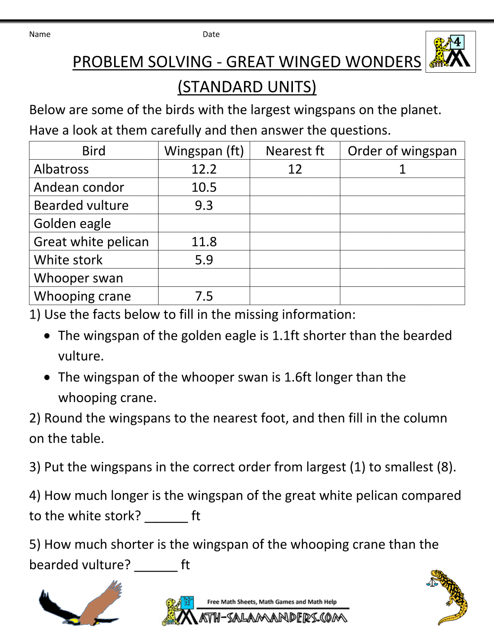 4th Grade Math Word Problems