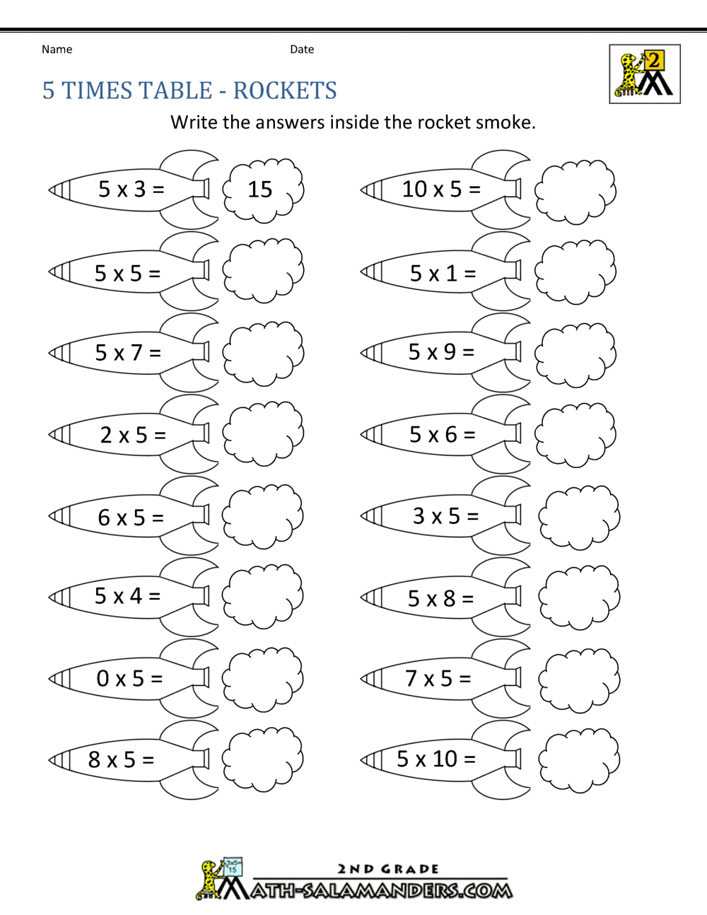 5 Times Table Times Tables Worksheets 2 3 4 5 6 7 8 9 10 11 And 12 Eleven Worksheets FREE Printable Worksheets Worksheetfun