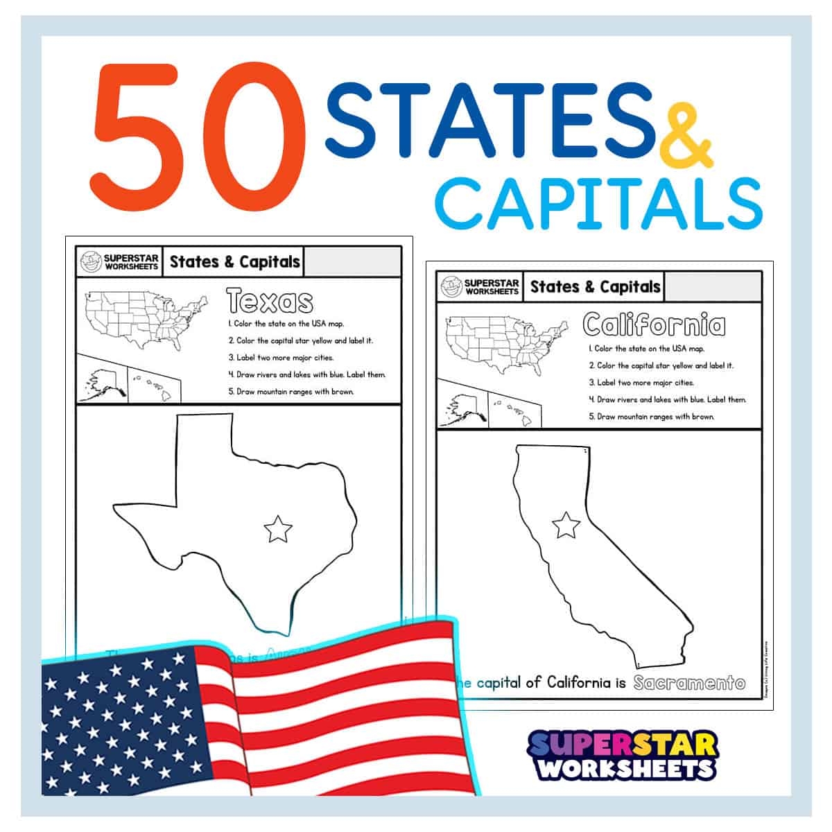 13 Fifty States Worksheets Free PDF At Worksheeto Worksheets Library