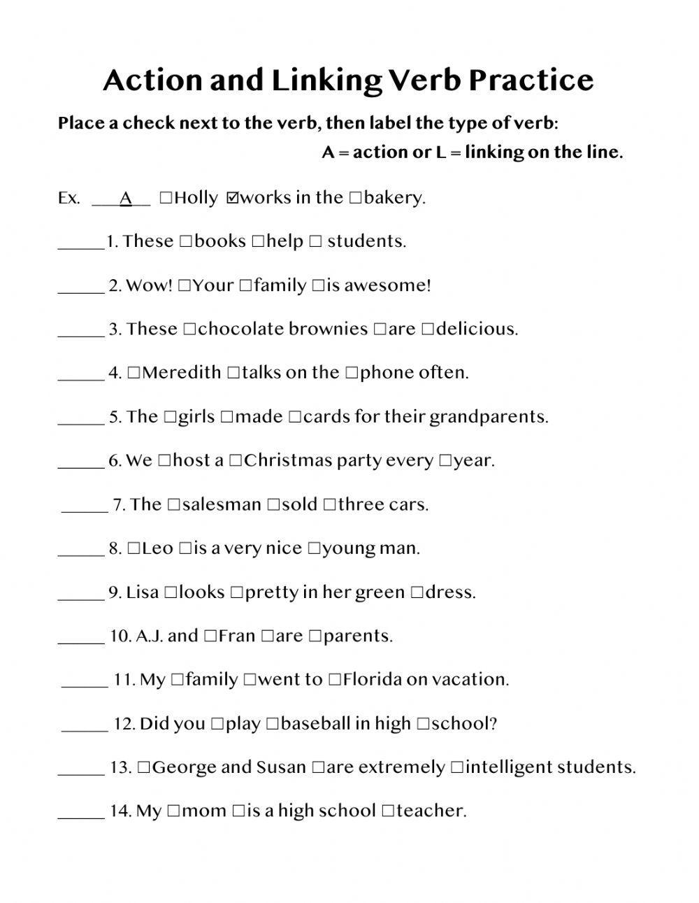 5th Grade Linking Verbs Worksheet Engaging Exercises For Learning