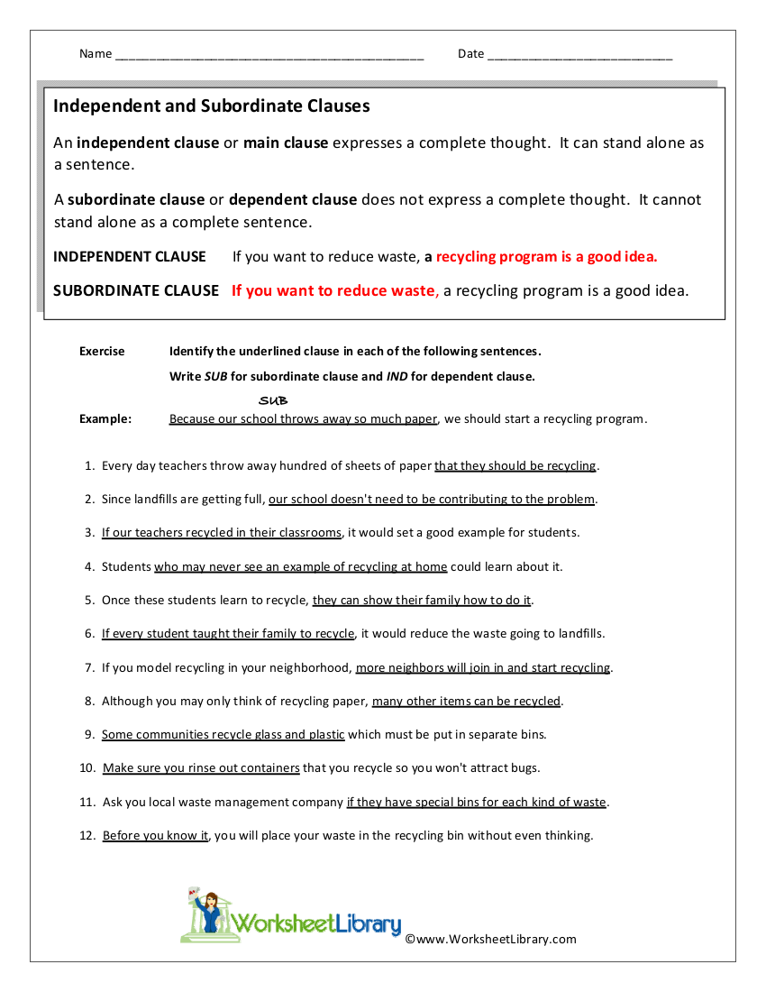 6 Subordinate Clause Examples 6 Subordinate Clause Examples