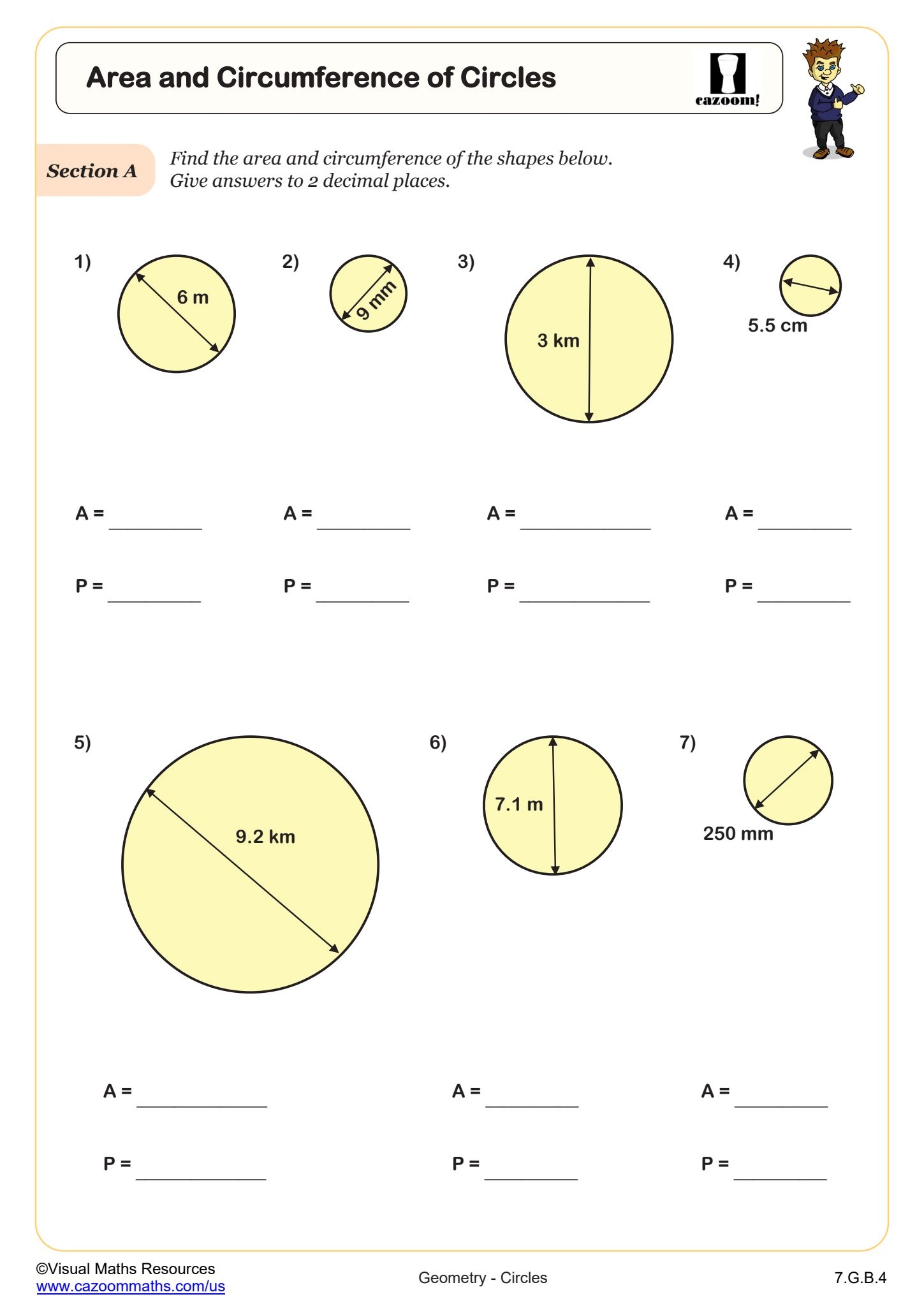 7th Grade Circles Worksheets PDF Printable Worksheets Cazoom Math 7th Grade Circles Worksheets PDF Printable Worksheets Cazoom Math