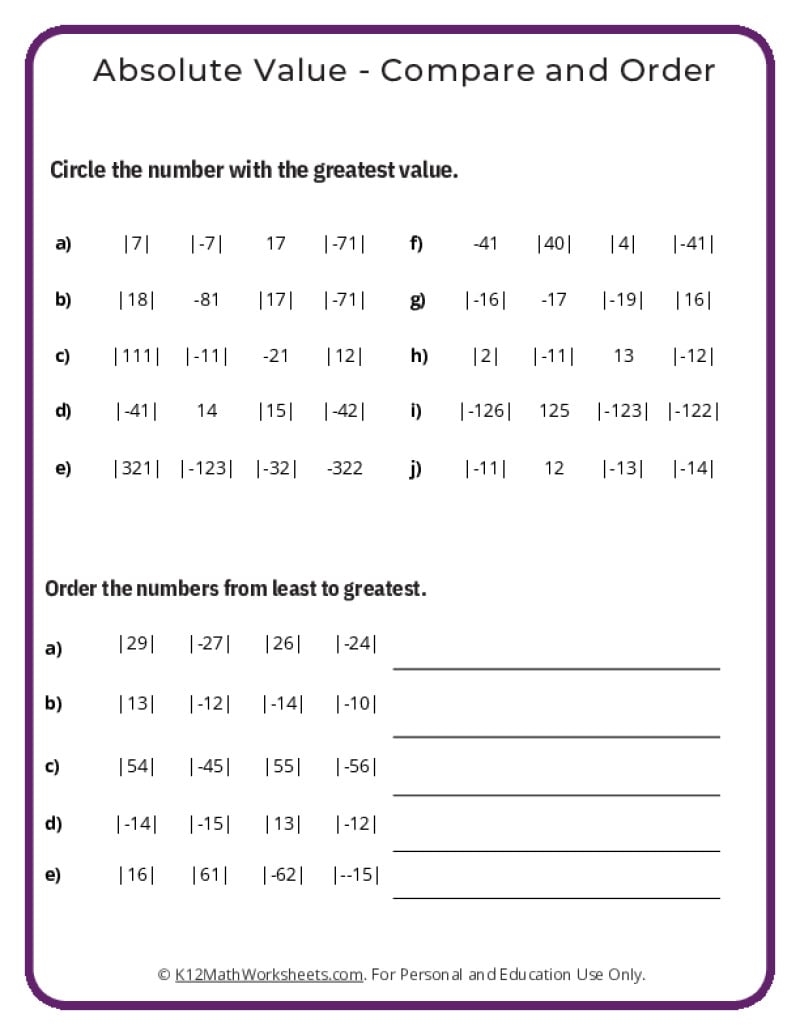 7th Grade Math Worksheets Seventh Grade Solving Equations Worksheet