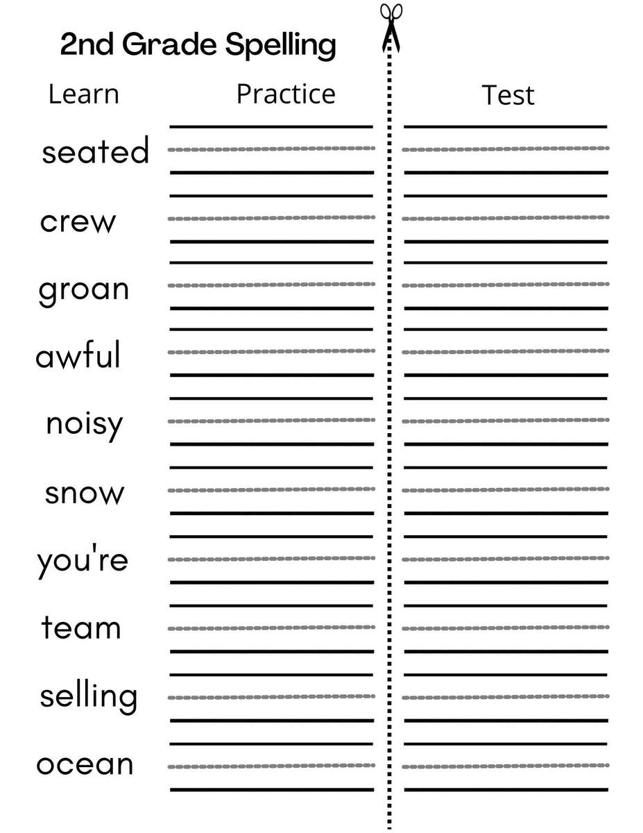 Printable Second Grade Worksheets Grade Spelling 2nd Grade Worksheets Library