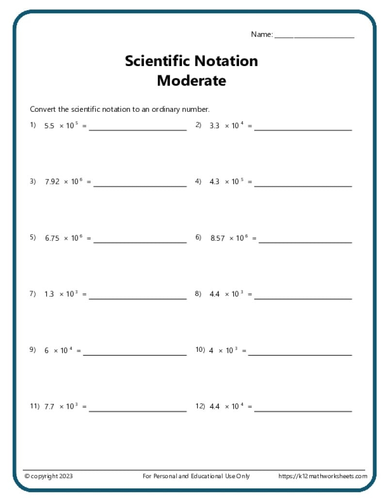 Eighth Grade Absolute Value Worksheet
