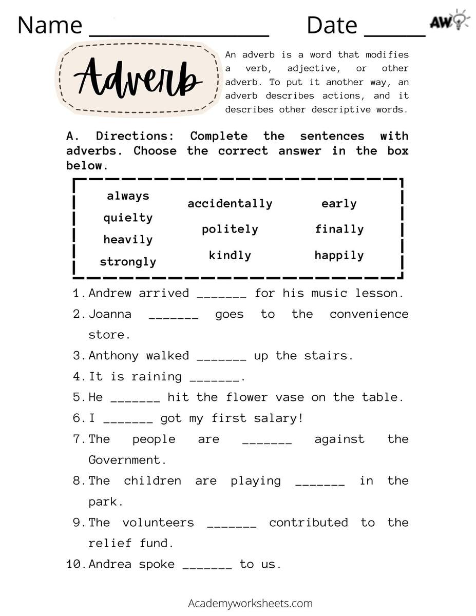 Adjectives And Adverbs Test 2 Reading Level 2 Preview