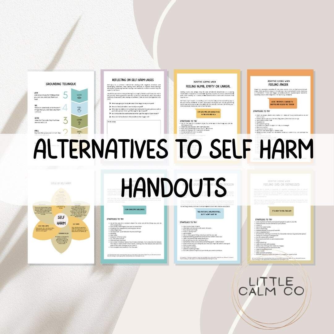 Alternatives To Self Harm Handouts And Coping Strategies Adaptive Coping Skills Self Harm Prevention DBT Distress Tolerance Social Work Etsy Alternatives To Self Harm Handouts And Coping Strategies Adaptive Coping Skills Self Harm Prevention DBT Distress Tolerance Social Work Etsy