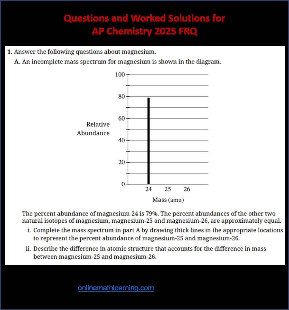 AP Chemistry 2025 Exam Videos Questions Solutions