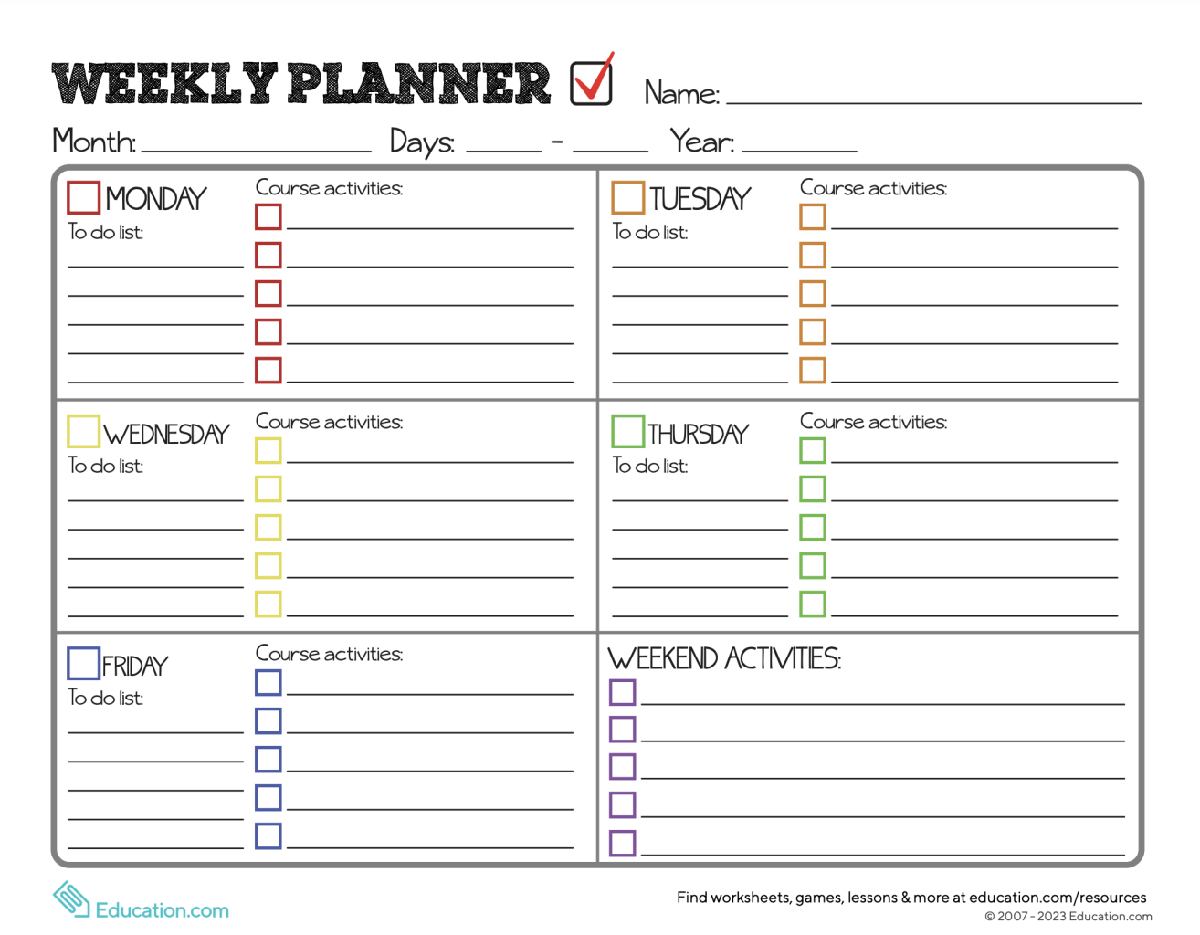 Back To School Worksheets For Kids ABCmouse