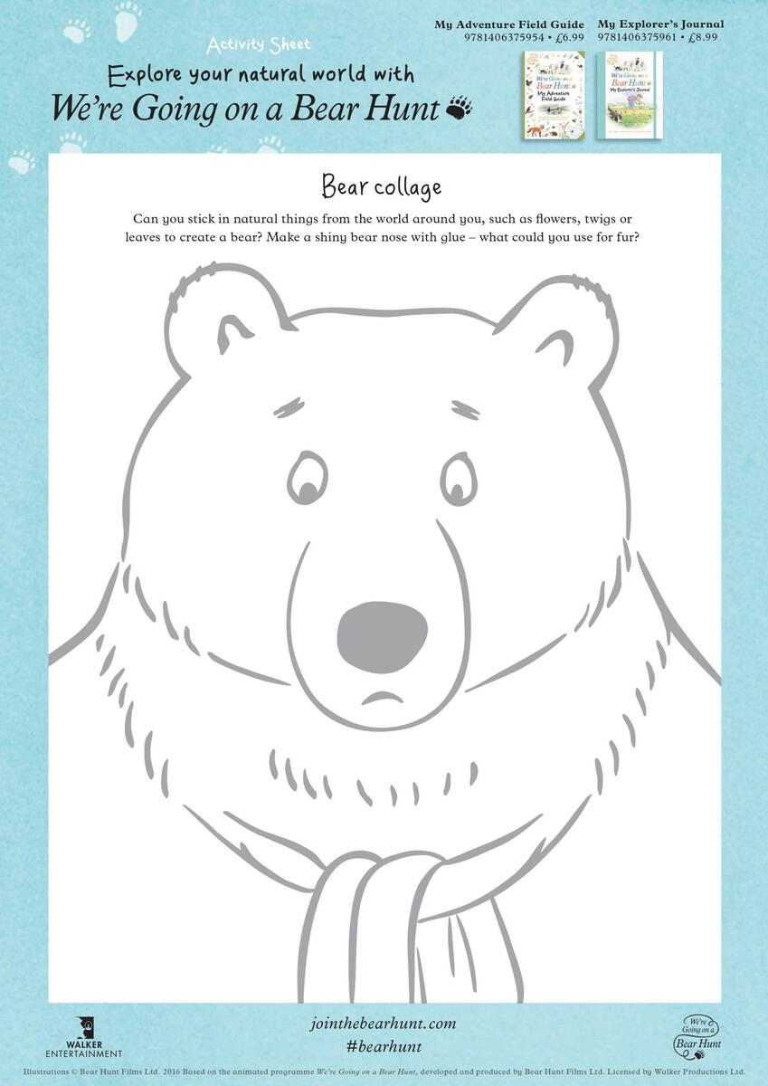 Bear Hunt Activity Sheet Medina Book Shop
