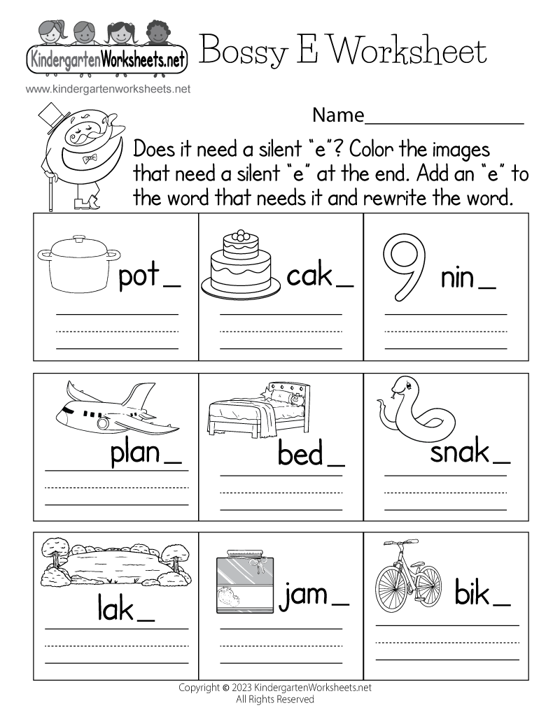 Bossy E Worksheet Free Printable Digital PDF 13 Silent E Worksheets Free PDF Printables Teach Prints