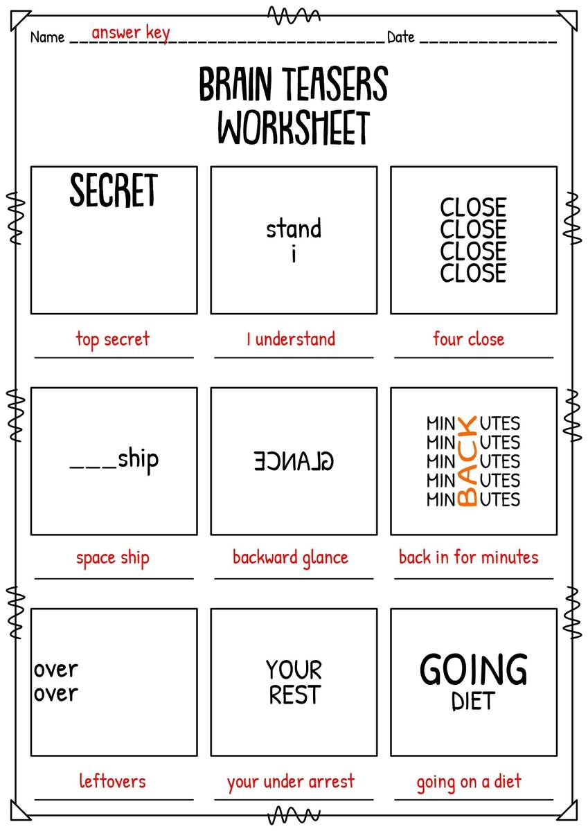 Brain Teasers With Answers 20 Free PDF Printables Printablee
