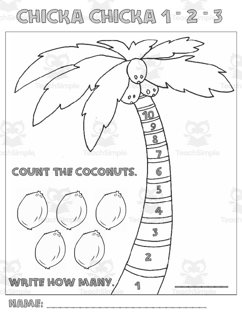 Chicka Chicka Boom Boom Literacy Math Activity By Teach Simple