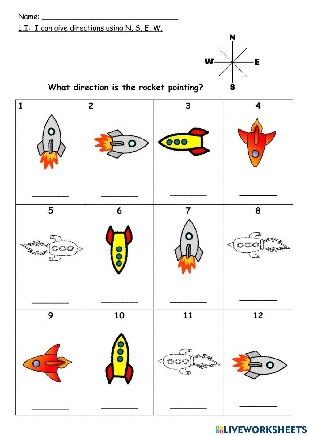 Choose The Correct Cardinal Direction Worksheets Library