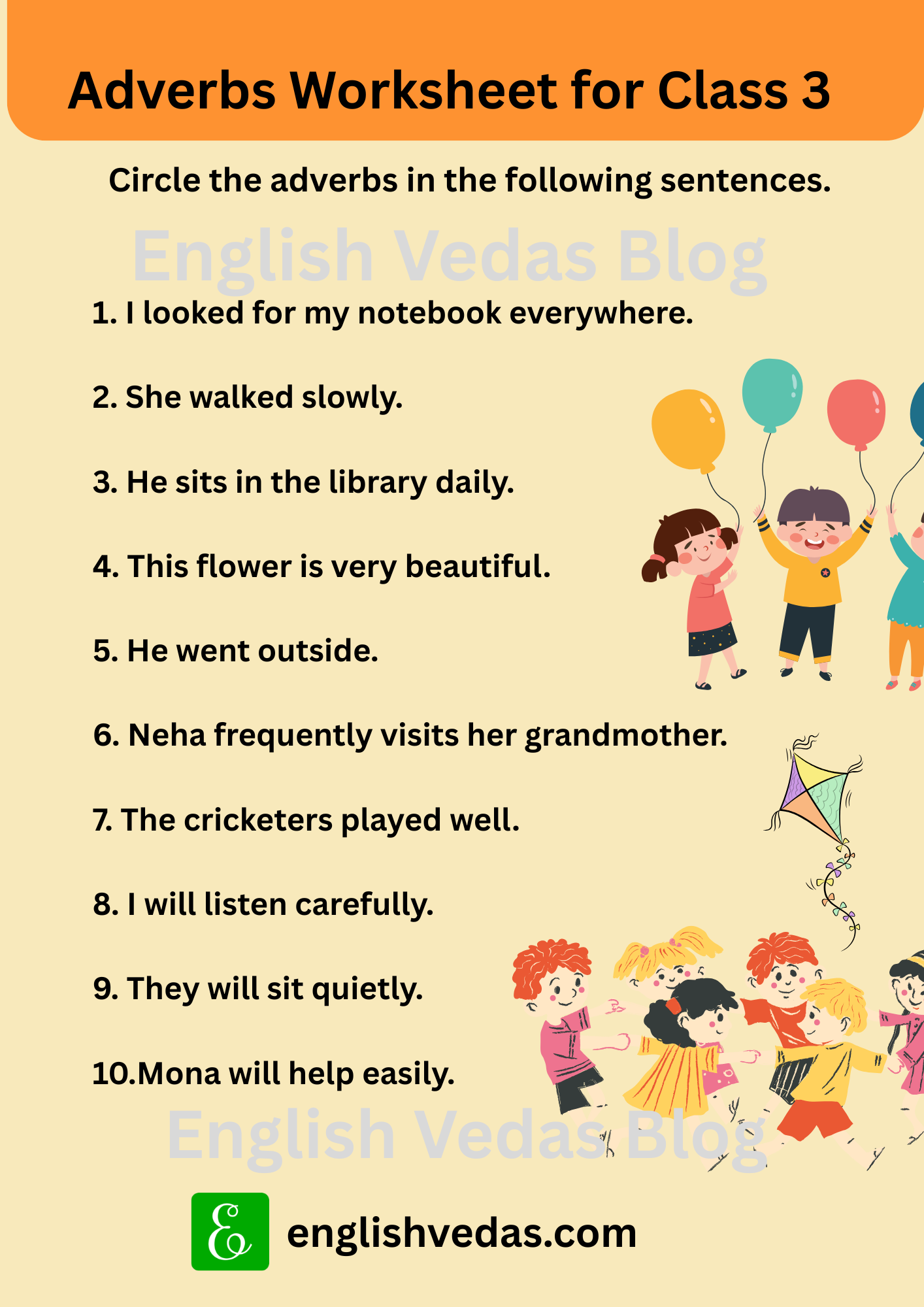 Class 3 English Worksheet On Adverbs Download Worksheet For Practice English Vedas Blog Class 3 English Worksheet On Adverbs Download Worksheet For Practice English Vedas Blog