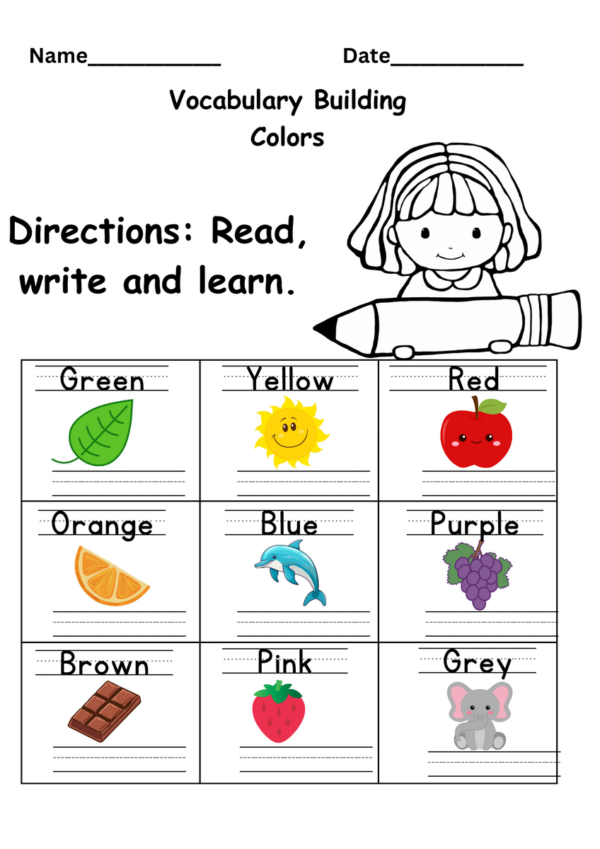 Color Names Worksheets Kindergarten Free Downloadable Worksheets Learn Your Colors Preschool Kids Worksheet