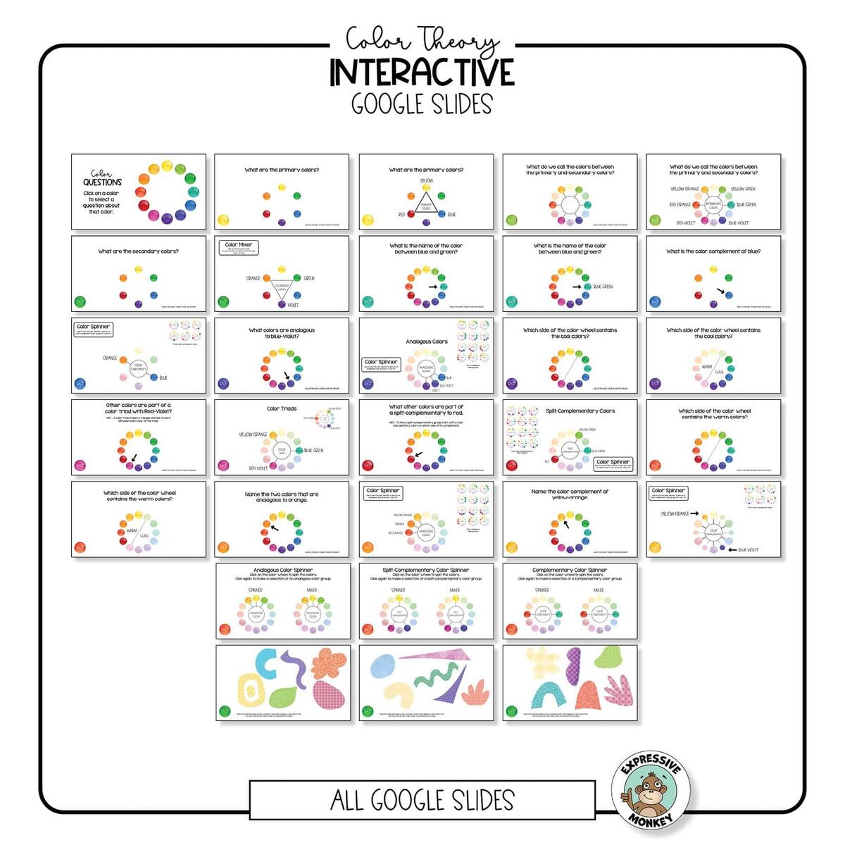 Color Theory Questions Interactive Google Slides Expressive Monkey