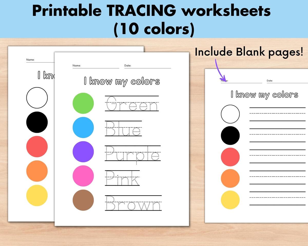 Color Tracing Spelling Preschool Worksheets Fun Educational Printable Workbook For Homeschooling And Kindergarten Learn To Write Etsy UK