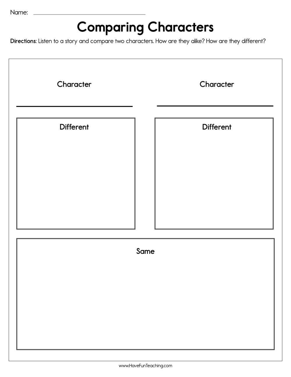 Compare And Contrast Passages And Graphic Organizers Worksheets Made By Teachers