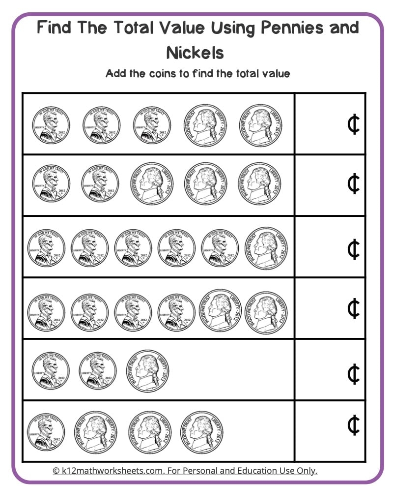 Counting Money Worksheets Up To 1