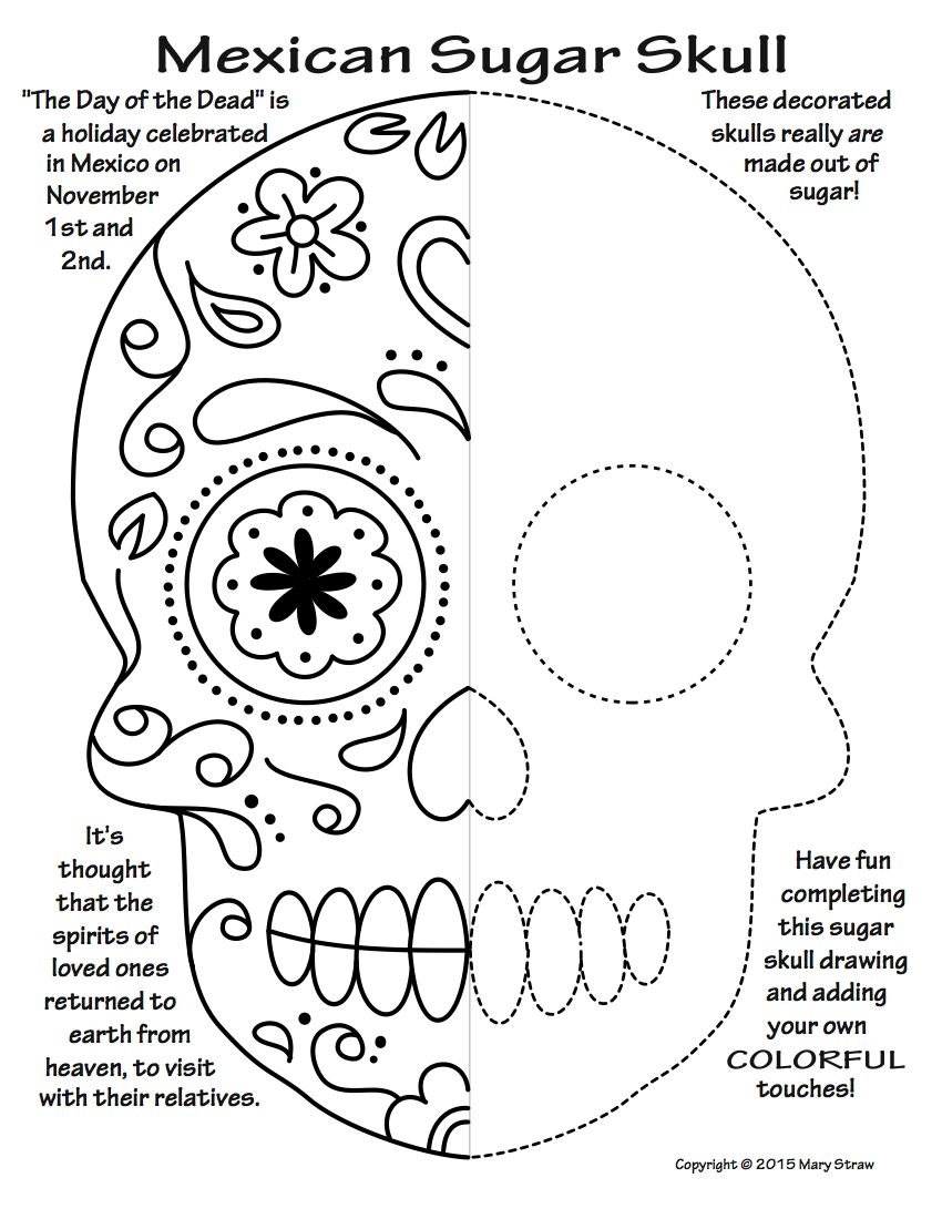 Free Spanish Worksheets For Day Of The Dead Spanish Mama