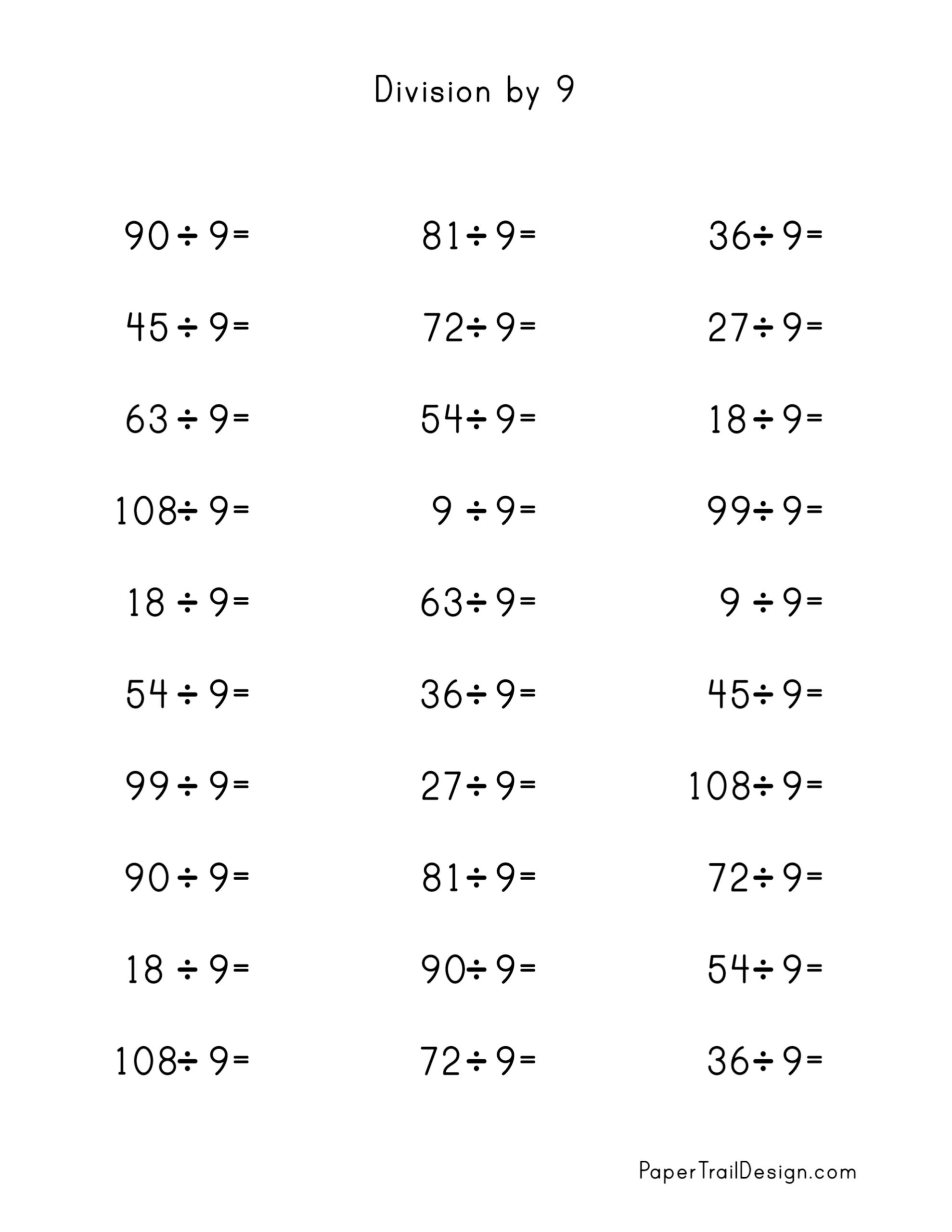 Division Worksheets For Division Facts 1 12 Paper Trail Design Worksheets Library Division Worksheets For Division Facts 1 12 Paper Trail Design Worksheets Library