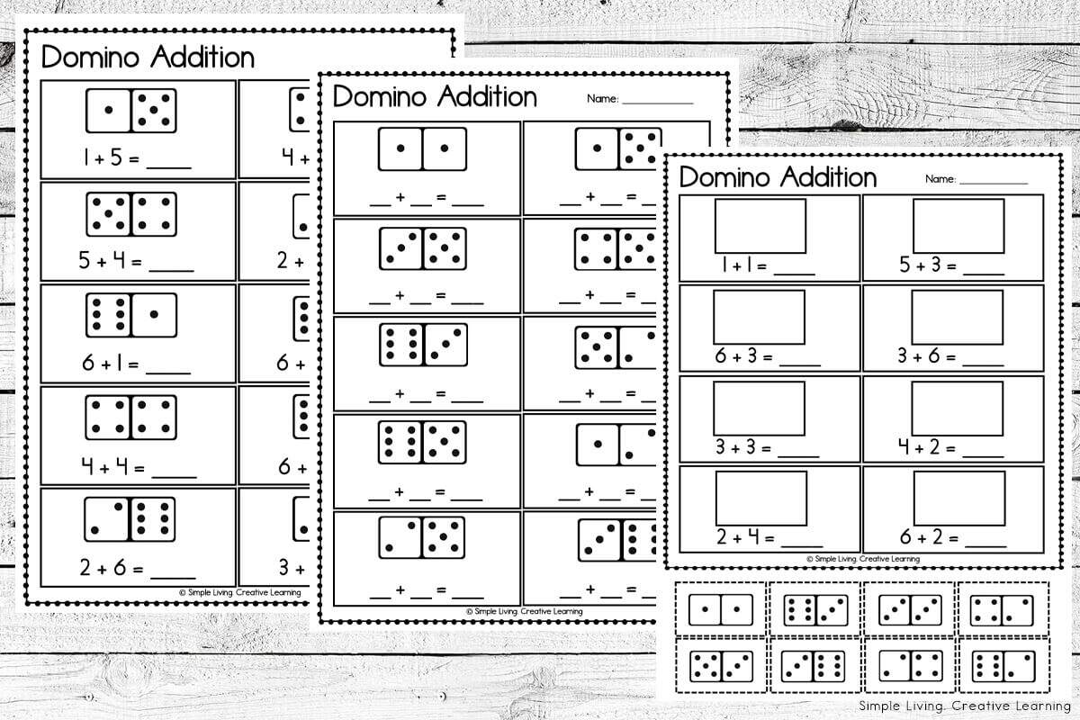 Domino Addition Worksheets Simple Living Creative Learning