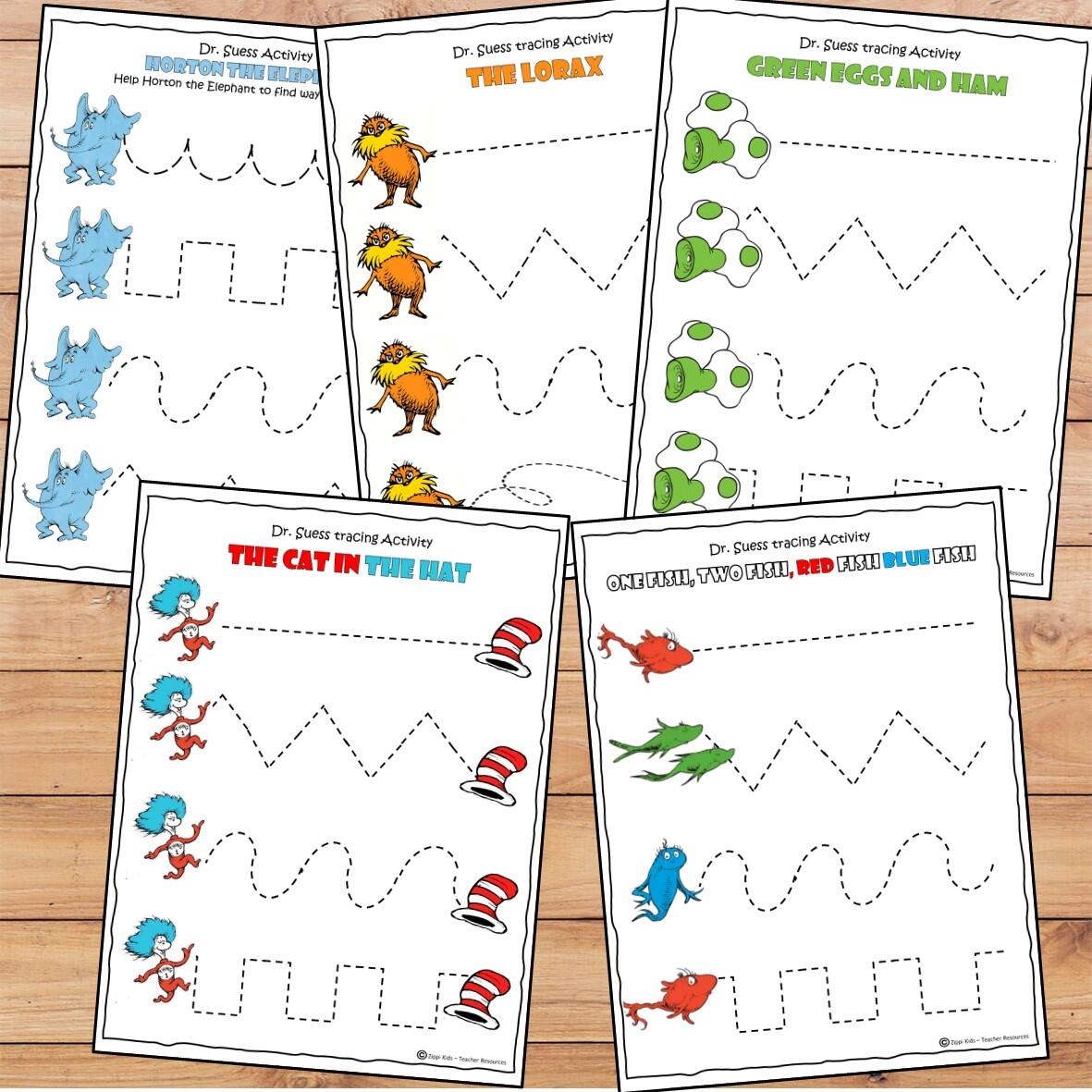 Dr Seuss No Prep Pre K Activities For Read Across America Week Zippi Kids