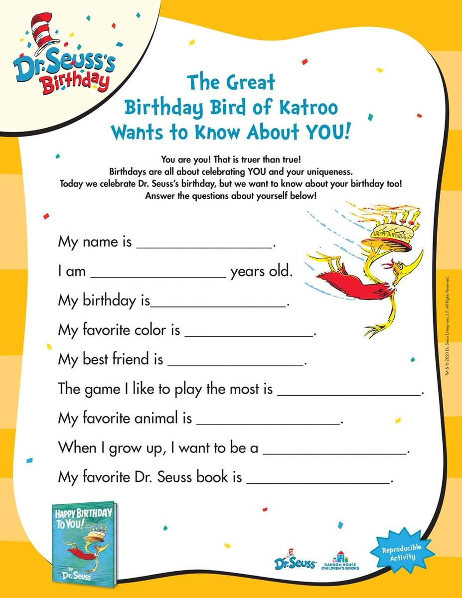 Dr Seuss Printables And Activities Brightly Dr Seuss Worksheets Preschool Oh The Places You Ll Go School Accessories Seuss File Folder