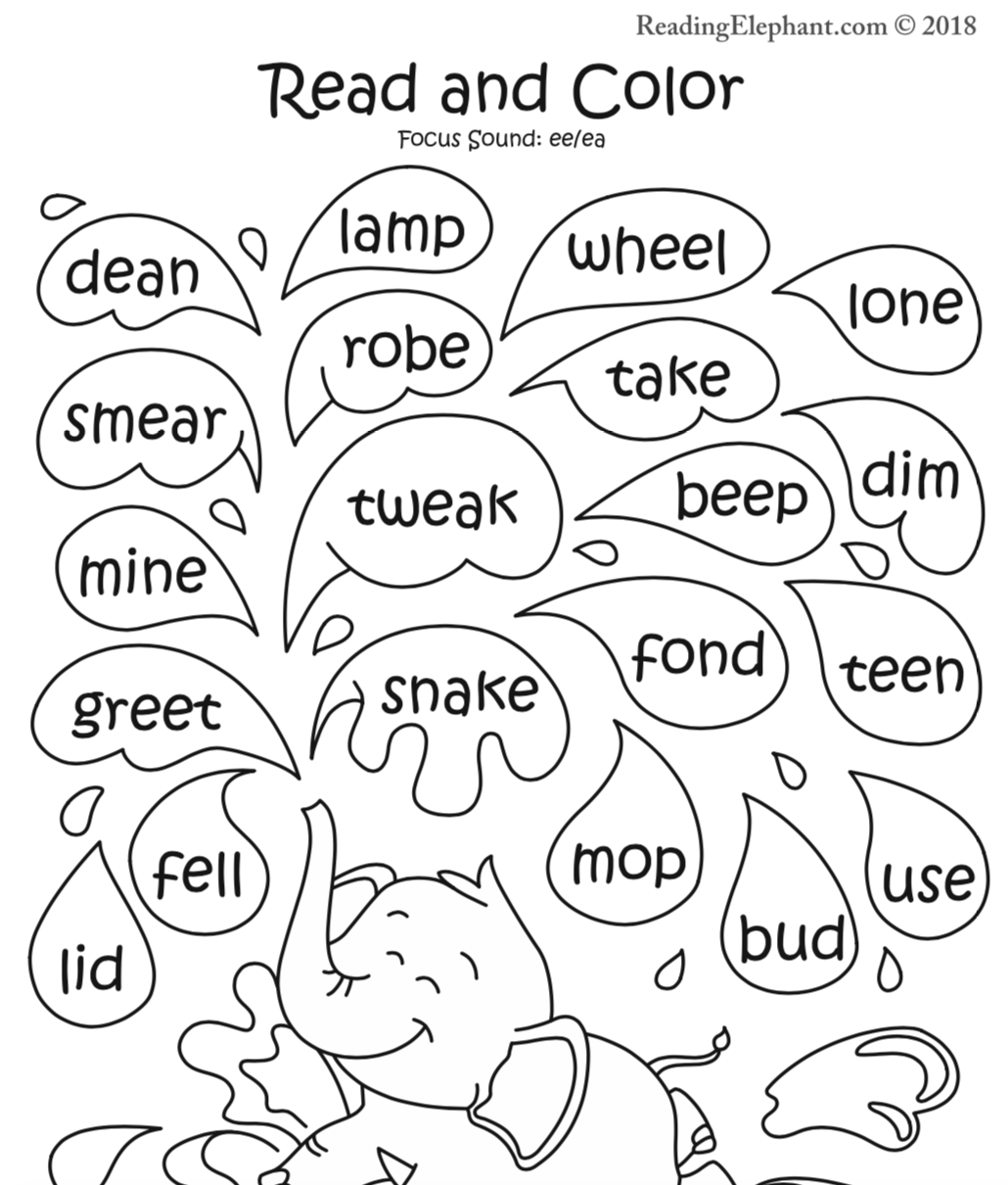 Ee Worksheets Lessons FREE Reading Elephant