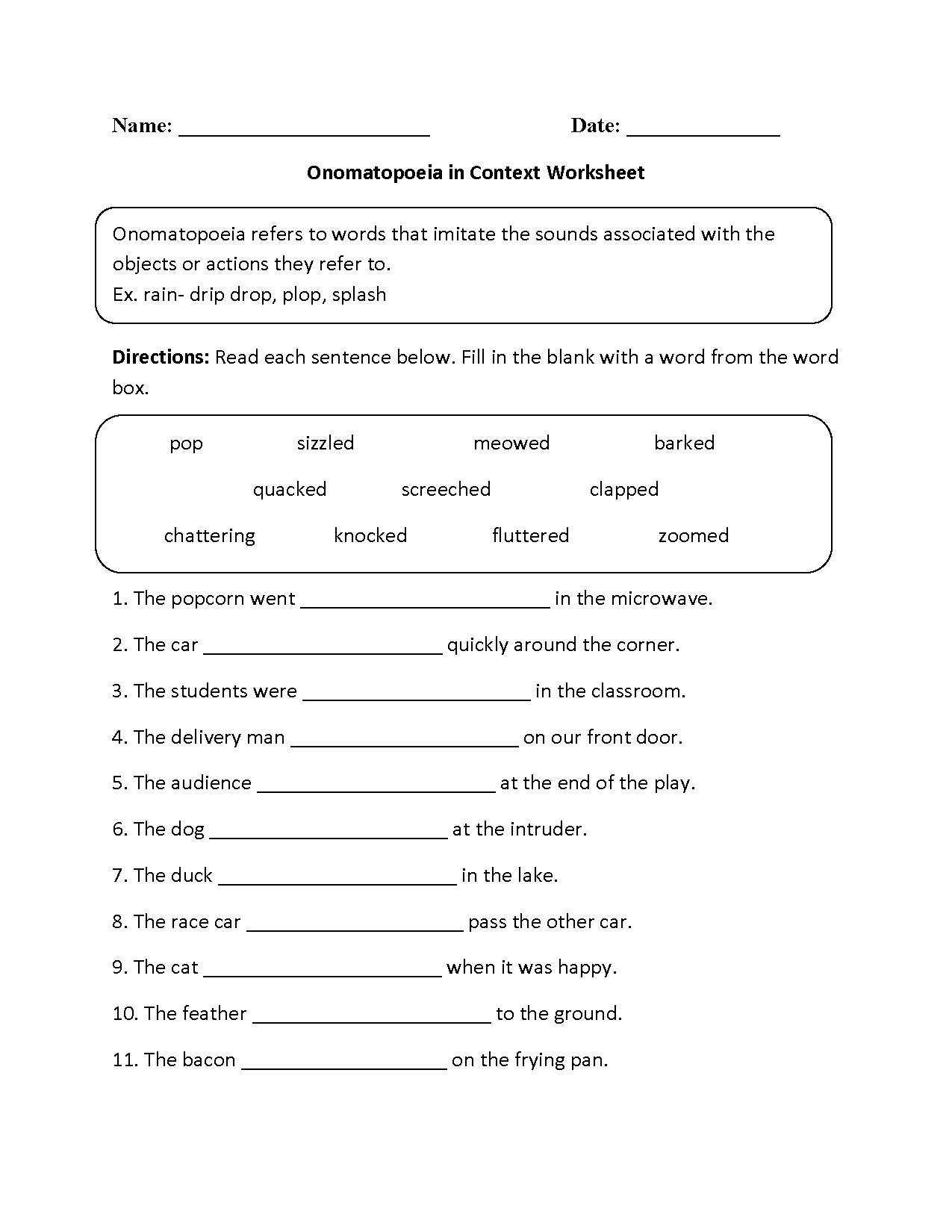 English Worksheets Printable Grammar Reading Writing And Vocabulary