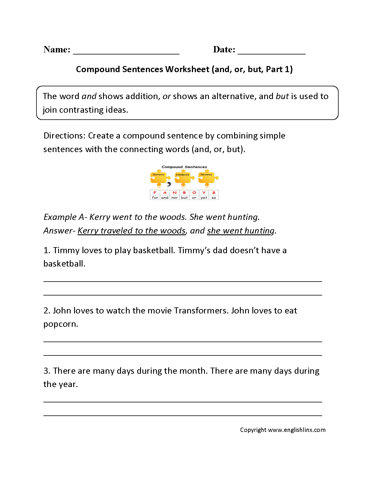 Englishlinx Sentences Worksheets Englishlinx Sentences Worksheets