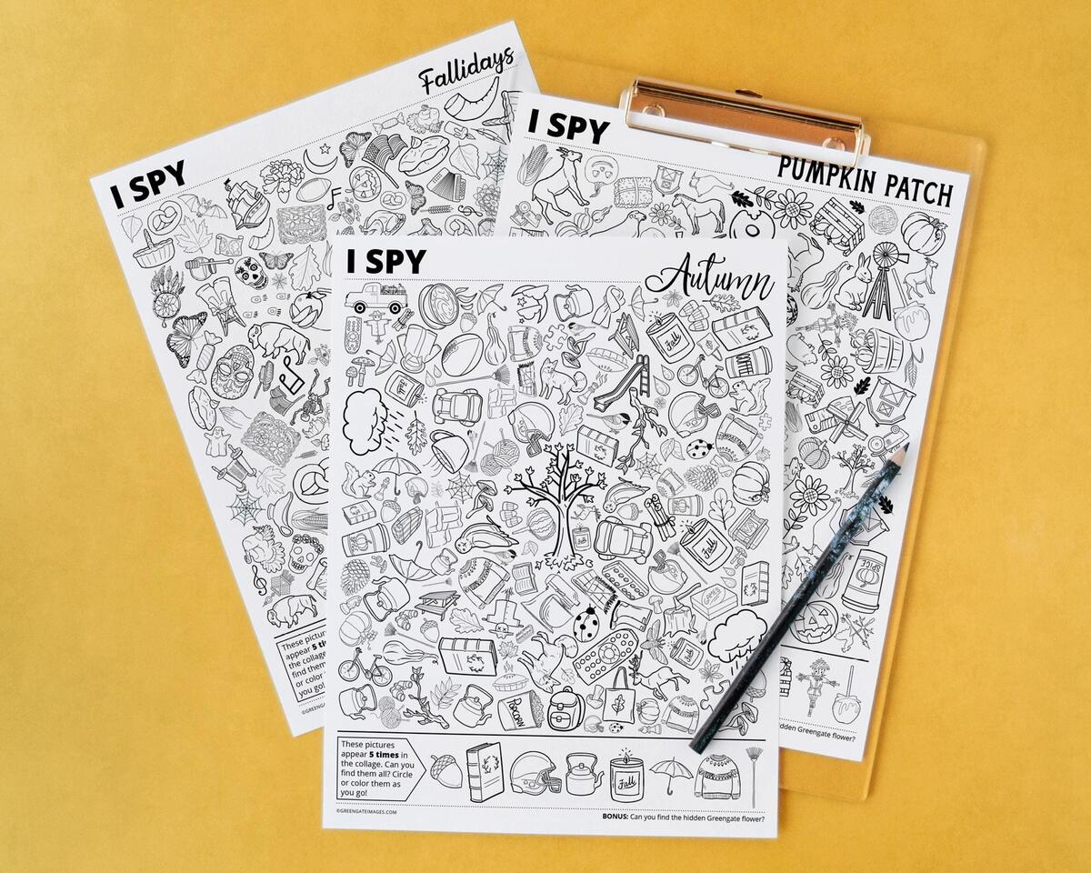 Fall I Spy Bundle PRINTABLE Answer Key Included Three 8 5x11 Pages Autumn Pumpkin Patch Fall Holidays Instant Download PDF Etsy