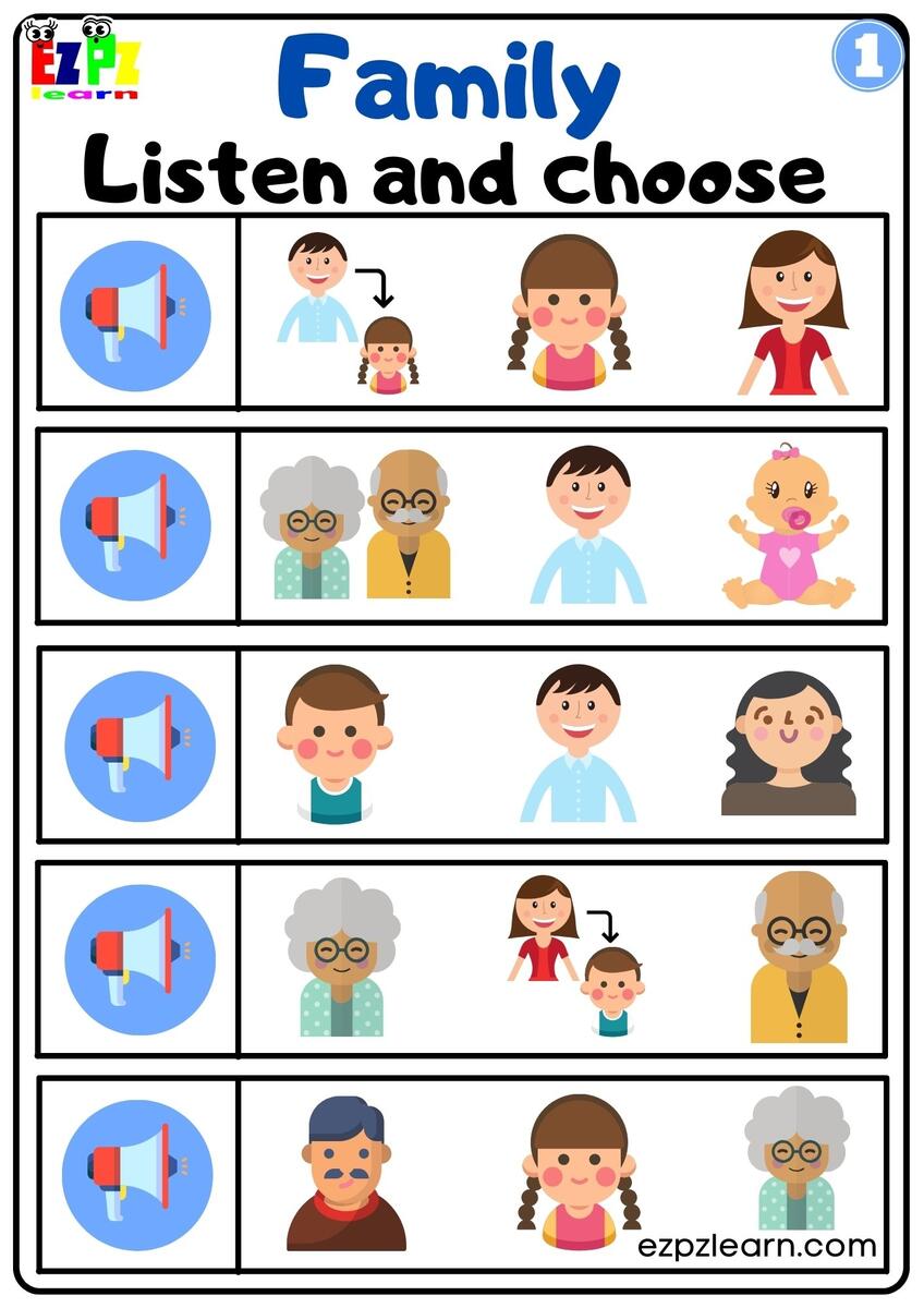 The Family Free Worksheet SKOOLGO
