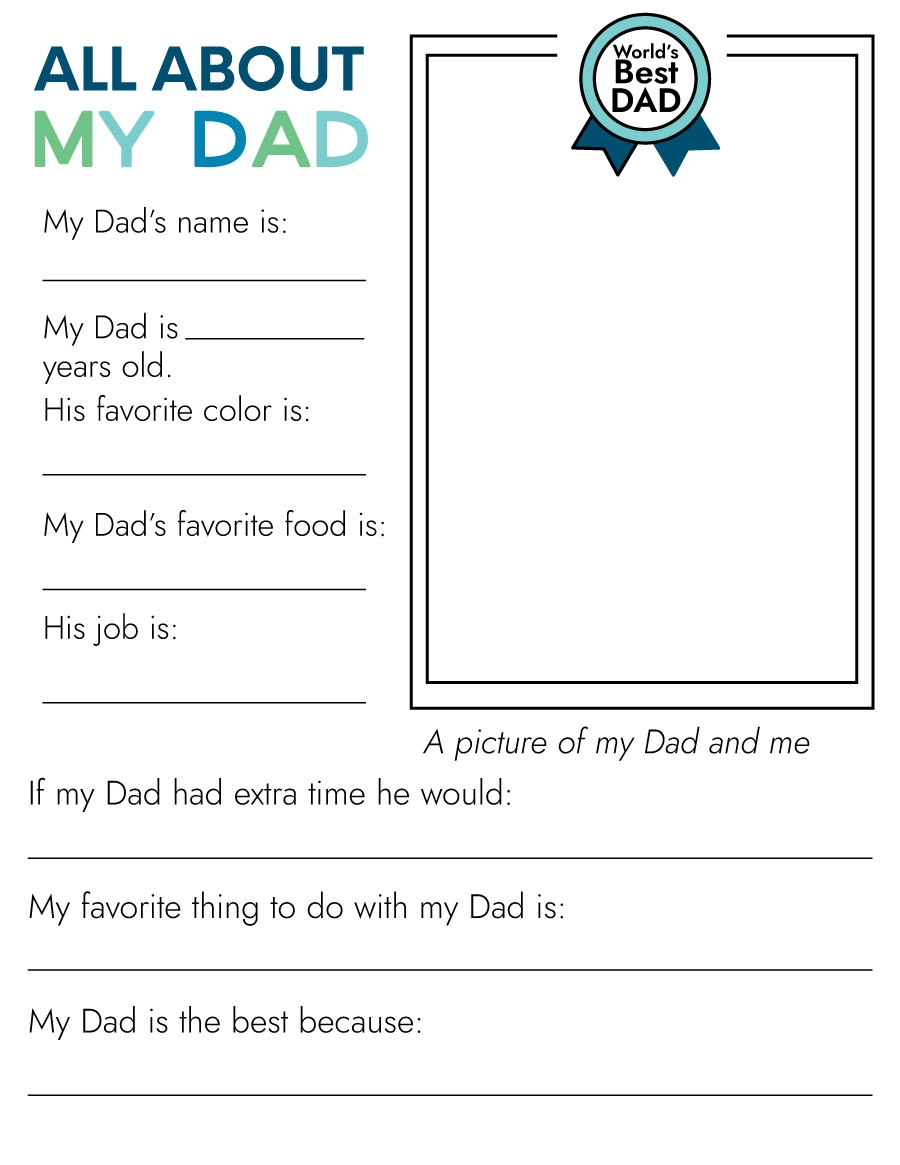 Father S Day Printable Fill In Sheet From Thirty Handmade Days Father S Day Printable Fill In Sheet From Thirty Handmade Days