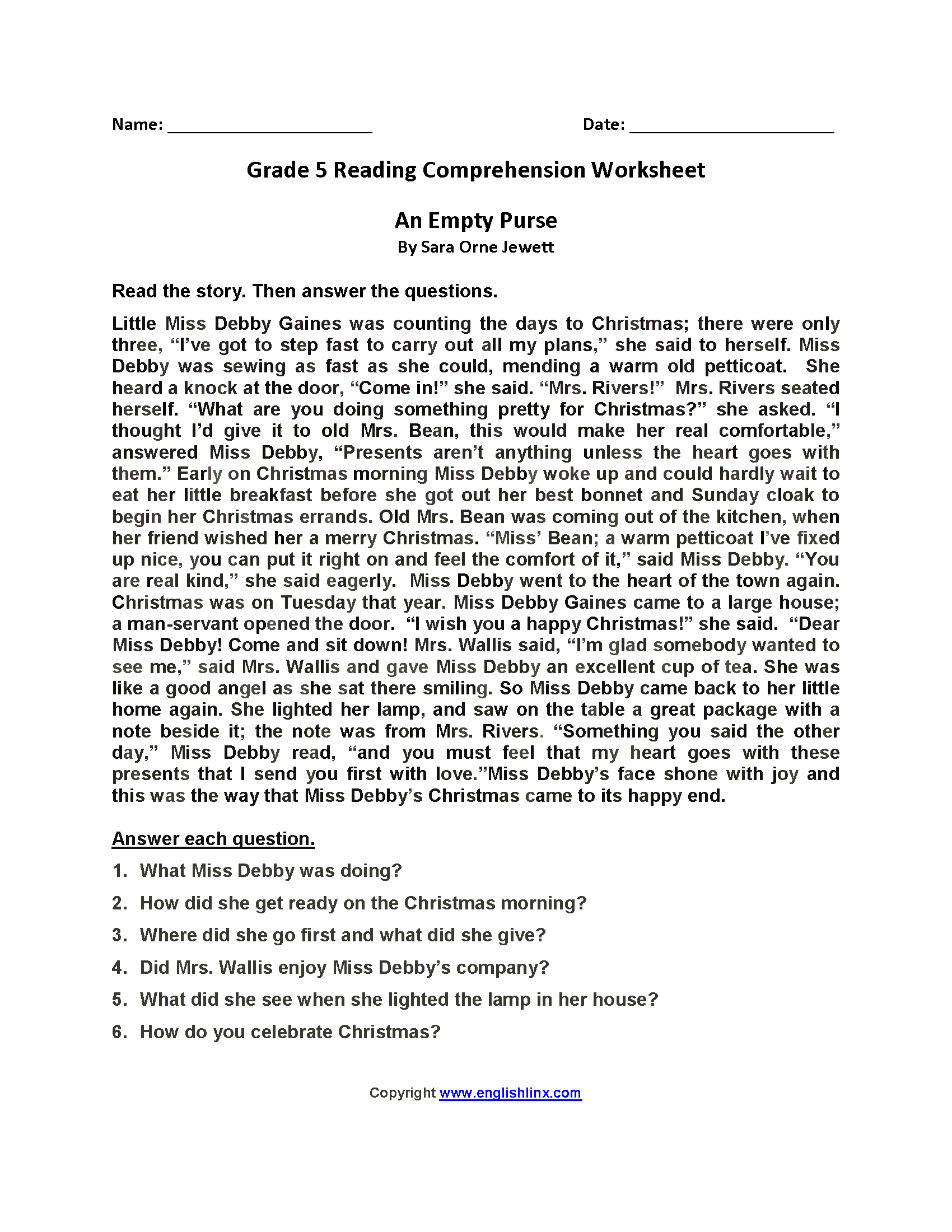 Fifth Grade Reading Worksheets Improve Fluency Vocabulary Reading Worksheets For 5th Graders Worksheets Library