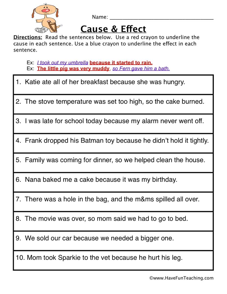 Find The Cause Cause And Effect Worksheet By Teach Simple Find The Cause Cause And Effect Worksheet By Teach Simple