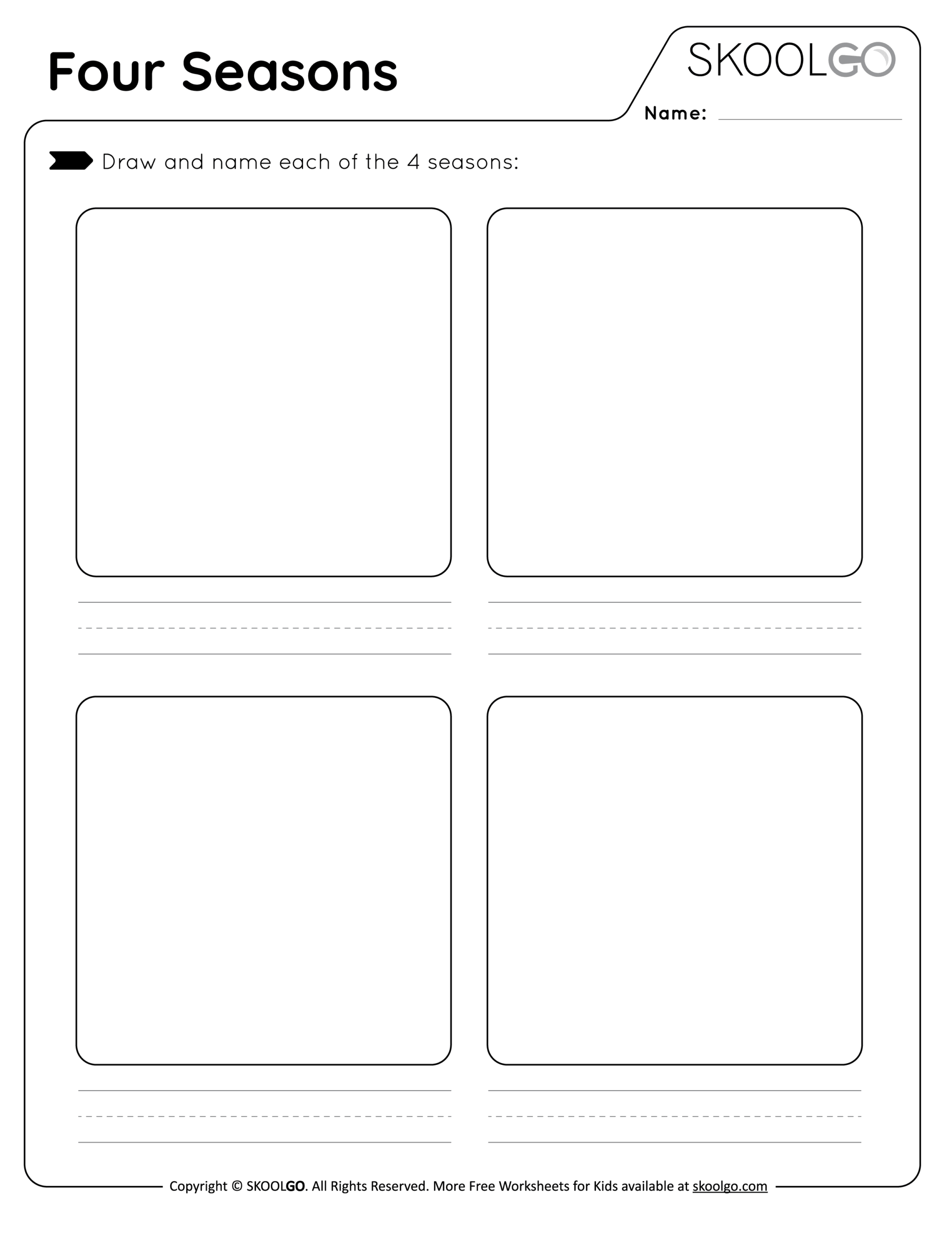 Free Preschool Match The Seasons Worksheet